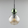 SOPHIA GREEN COGNAC LAMPA WISZĄCA 1XE14 (11145) - TK Lighting