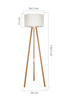 PIKO LAMPA PODŁOGOWA NATURALNA/BAMBOO-CREAM (ASZ.1664) - Zuma Line