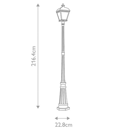 Latarnia stojąca Bayview (BAYVIEW-5L-BK) - Elstead Lighting