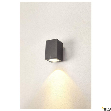 ENOLA SQUARE L, single, lampa ścienna natynkowa LED outdoor, kolor antracytowy CCT 3000/4000K (1003437) - SLV