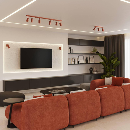 Plafon RING 6L ochra czerwona (SL.1511) - Sollux Lighting
