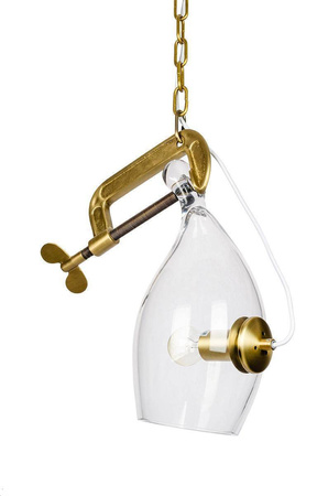 Lampa wisząca VICE mosiądz (MD10961-1S.BRASS) - King Home
