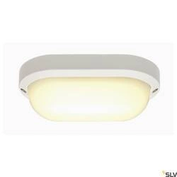 TERANG 2, lampa ścienna i sufitowa outdoor, LED, 3000K, IP44, owalna, biała, 11W (229931) - SLV