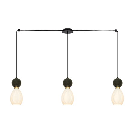 PENDANT 3XE14 MAX 15W BLACK MARBLE - BRASS (23243 Zambelis) - Zambelis