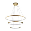 Lampa wisząca CIRCLE SLIM 40+60+80 LED złoty 40 cm + 60 cm + 80 cm (ST-10112P-3) - Step into Design