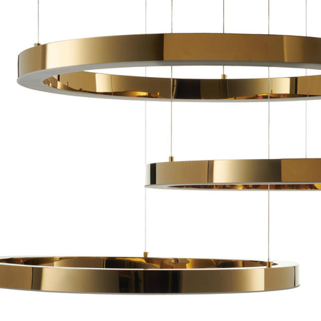 Lampa wisząca CIRCLE 40+60+60 LED złoty połysk na 1 podsufitce (DN924-40+60+60 gold) - Step into Design