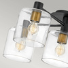 Lampa sufitowa Axel - Czarny/ Stary mosiądz (QN-AXEL5-BK) - Quintiesse