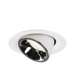 NUMINOS® GIMBLE M, oprawa sufitowa wpuszczana biała/chromowana 2700 K 20° (1005932) - SLV