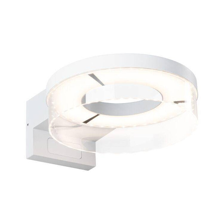 Oprawa elewacyjna CAPERA LED 8W 700lm 3000K czujnik ruchu i zmierzchu IP44 230V biały / aluminium (PL93112) - PAULMANN