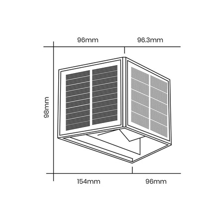 Kinkiet Solarny Wings 50lm 6000K (EKO9098) - Eko-Light