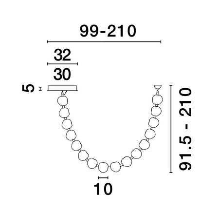 Lampa wisząca wewnętrzna CHEPEN (LE44423) - Luces Exclusivas