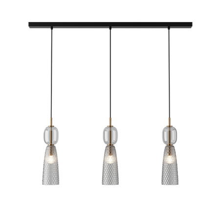 LINE LIGHT 3XE14 MAX 40W GLASS ANTIQUE BRASS (23009 Zambelis) - Zambelis