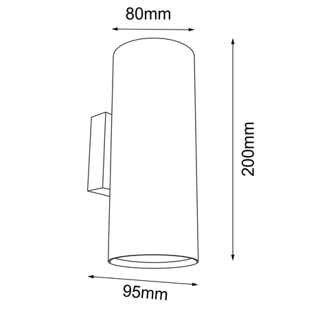 Kinkiet Kobe K - Biały (200 mm)   (4042) - Shilo