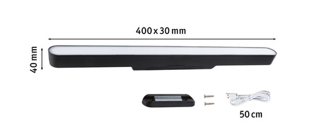 Mobilna lmapa meblowa ATALI LED DIM 2,6W 4000K 240lm USB-C 3.7W czarny / tworzywo sztuczne (PL92267) - PAULMANN