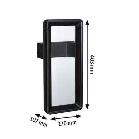 Oprawa elewacyjna REANA LED 6W IHF 3000K 260lm IP44 230V antracyt / metal (PL93109) - PAULMANN