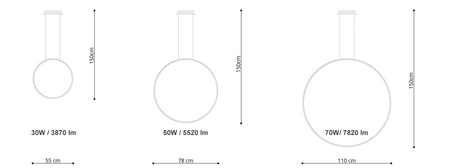 Lampa sufitowa RIO 78 czarny LED 4000K (TH.132) - Thoro Lighting