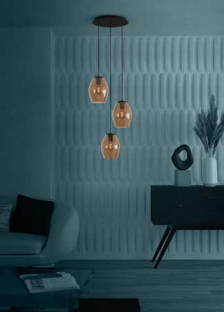 Lampa wisząca ESTANYS 1 czarna (390161) - EGLO