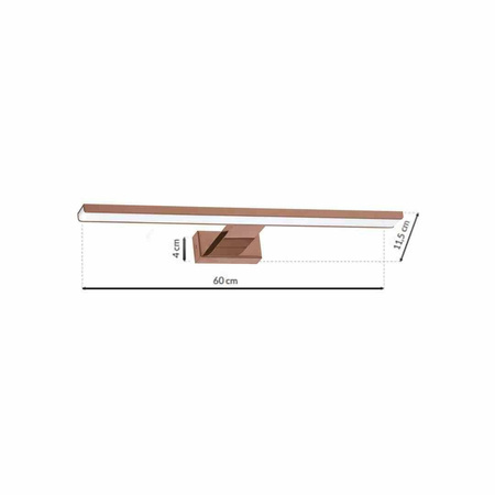 Kinkiet SHINE ROSE GOLD 60cm 13,8W LED (ML7041) - Milagro