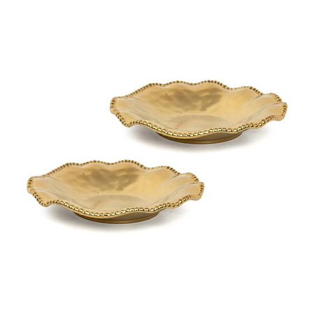 KARE komplet 2 półmisków BELL 36 cm       złoty (60498) - Kare Design