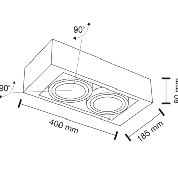 Oprawa natynkowa KOGA (biały) (7121) - Shilo