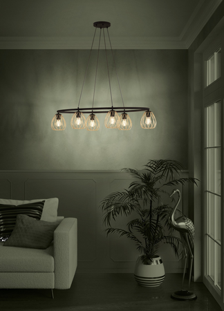 Lampa wisząca JAZMINIA 1 czarna (390092) - EGLO