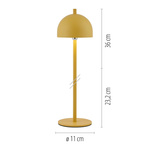 BELLIS LAMPA STOŁOWA ŻÓŁTA (19244-81) - Paul Neuhaus