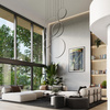 Lampa wisząca RIO 5 55/55/78/110/110 czarna LED 3000K (TH.496) - Thoro Lighting