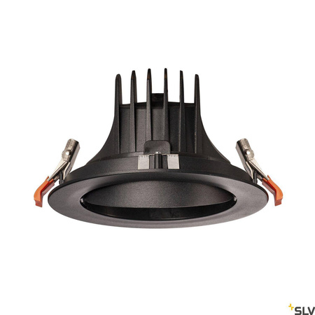 NUMINOS® MOVE DL XL, wewnętrzna oprawa sufitowa wpuszczana LED, czarna/czarna 3000 K 40° obrotowa i pochylana (1003724) - SLV