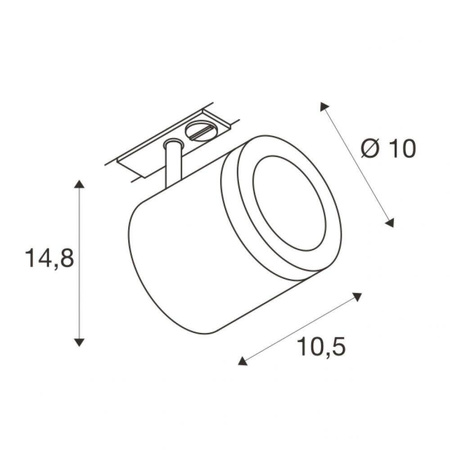Oprawa do szynoprzewodu ENOLA_C LED czarna (1000712) - SLV