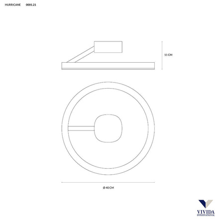 Lampa sufitowa HURRICANE Ø 40 cm (0001.21) - Vivida
