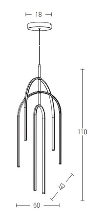 PENDANT LIGHT LED 80W 3000K BLACK (1932 Zambelis) - Zambelis