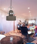 Lampa wisząca gipsowa ciemna szara PAVONIS (D342104) - żyrandol