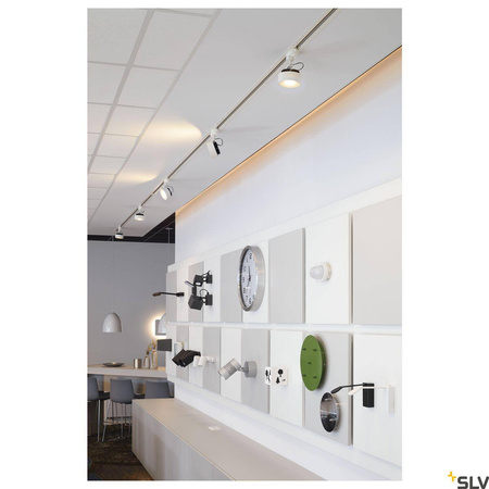 KALU TRACK, spot do szyny wysokonapięciowej 3-fazowej, LED, 3000K, okrągły, kolor biały, z adapterem 3-fazowym (152601) - SLV