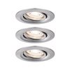 Zestaw Oprawa wbudowana NovaPico Plus Coin Easy ściemniana ruchoma 3x3W 2700K 230V Żelazo Szczotkowane/Aluminium (PL92973) - PAULMANN