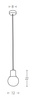 PENDANT LAMP 1XG9 OPAL GLASS-GOLD (22220 Zambelis) - Zambelis
