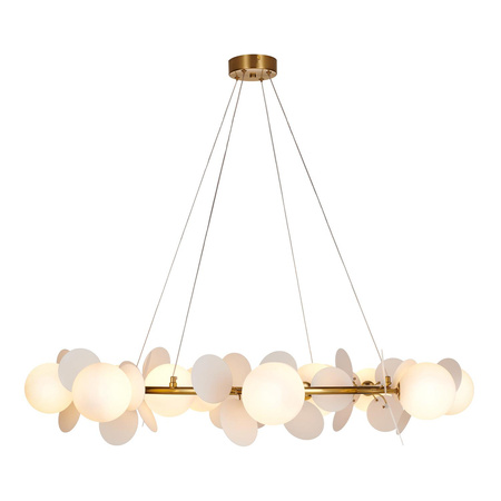 Ozdobny żyrandol CHIC złoto biały 105 cm (ST-DL-2969) - Step into Design