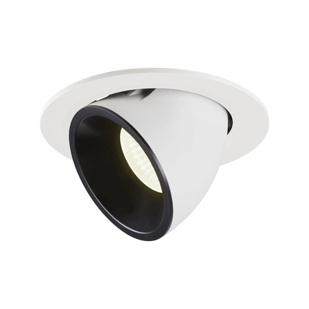 NUMINOS® GIMBLE L, oprawa sufitowa wpuszczana biała/czarna 3000 K 40° (1006005) - SLV