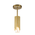 Mała lampa wisząca Marvele - 1 źródło światła - Postarzany mosiądz (MARVELE-MP-AB-OPAL) - Elstead Lighting