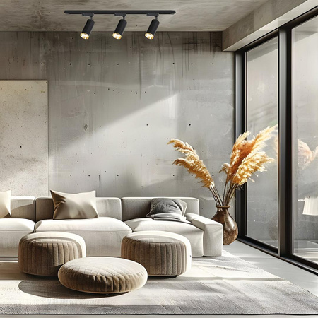 Oprawa Mica Track Czarny + Złoty 1xGU10 - 3-obwodowy (ML2194) - Milagro