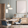 PENDANT LIGHT 1XE27 MAX 40W OPAL GOLD MATT (22070 Zambelis) - Zambelis