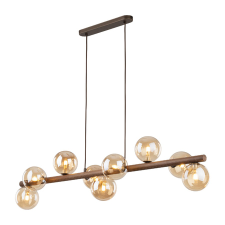 ESTERA WOOD ORZECH BURSZTYN LAMPA WISZACA 9XG9 (11097) - TK Lighting