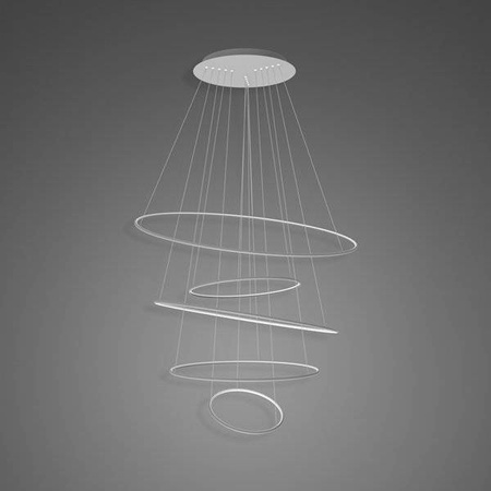 Lampa wisząca Ledowe okręgi No.5 Φ120 cm 4k srebrna Altavola Design (LA085/P_120_in_4k_silver) - ALTAVOLA DESIGN