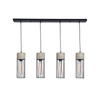 LINE LIGHT 4L CONCRETE STEEL BLACK (1659 Zambelis) - Zambelis