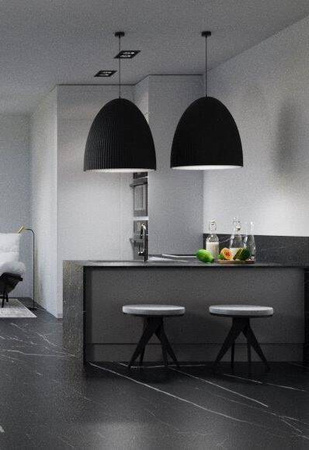 Lampa wisząca GANDRA duża czarna (5027) - Shilo