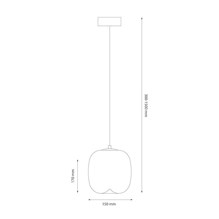 Lampa wisząca VASO 2 AMBER 4W (ML1402) - Milagro