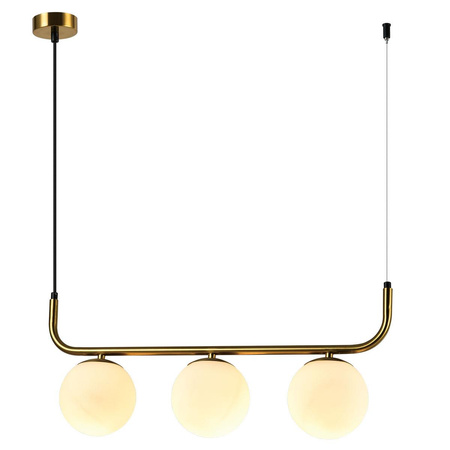 Lampa wisząca Alisa 3 złota/biała (LP-005/3L GD) - Light Prestige