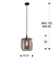 Fox lampa wisząca 1L (653608) - Schuller