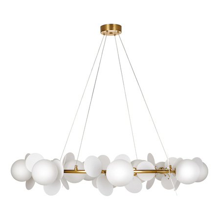 Ozdobny żyrandol CHIC złoto biały 105 cm (ST-DL-2969) - Step into Design