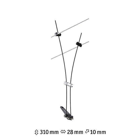 System linkowy Spot Comet max1x50W Czarny mat GU5,3 12V metal (PL94489) - Paulmann