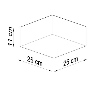 Plafon HORUS 25 czarny (SL.0142) - Sollux